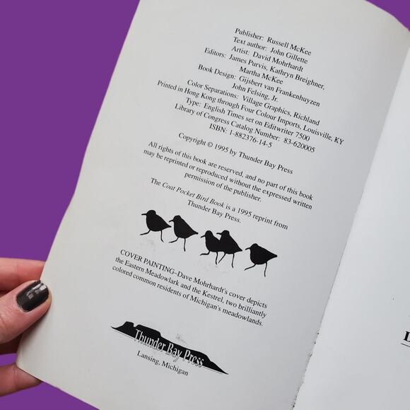 The Coat Pocket Bird Book Vintage Coffee Table Book Decor 90s - Picture 3 of 3